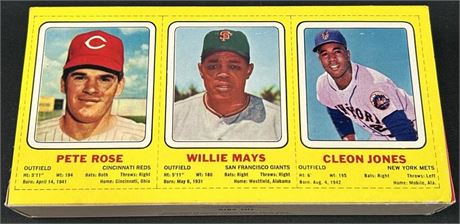 1970 Transogram Complete Box, N.L. All-Stars-Pete Rose, Willie Mays, Cleon Jones