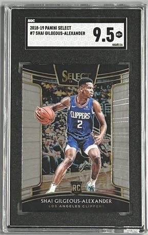 2018 Panini Select #7 Shai Gilgeous-Alexander RC SGC 9.5 MINT+