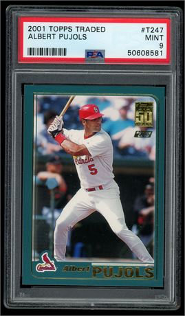 2001 Topps Traded #T247 Albert Pujols RC PSA 9 MINT