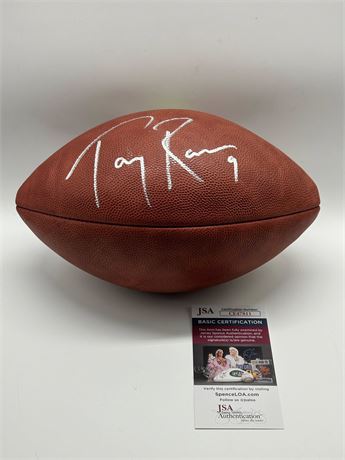 Tony Romo Autographed Wilson Official Size Football JSA