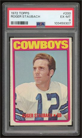 1972 Topps #200 Roger Staubach RC PSA 6 EXMT