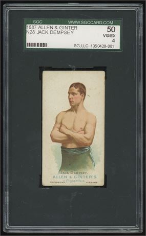 1887 N28 Allen & Ginter Jack Dempsey SGC 4 VGEX