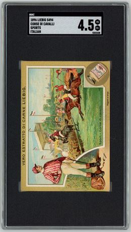 1896 S494 Liebig Corse Di Cavalli Sports Italian SGC 4.5 VGEX+ Only SGC Example