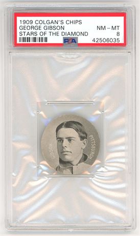 1909-11 Colgan's Chips Stars of the Diamond George Gibson PSA 8 NMMT
