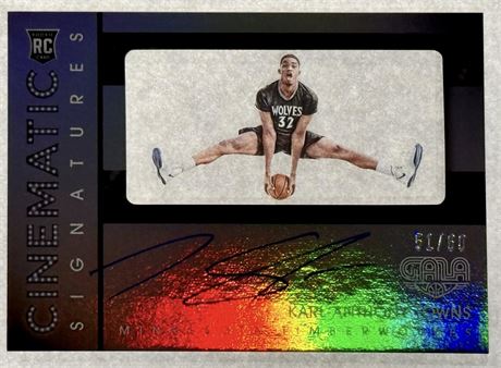 2015-16 Panini Gala #1 Karl-Anthony Towns 51/60 Cinematic Rookie Signature