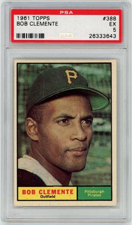 1961 Topps #388 Roberto Clemente PSA 5 EX