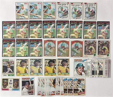 1970-1980 Reggie Jackson Lot (66) VGEX Avg