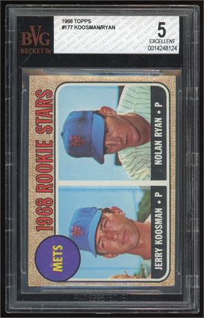 1968 Topps #177 Nolan Ryan RC BVG 5 EX
