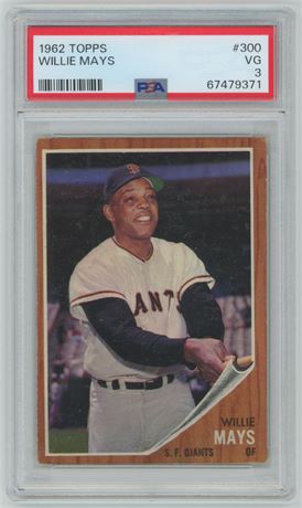 1962 Topps #300 Willie Mays PSA 3 VG