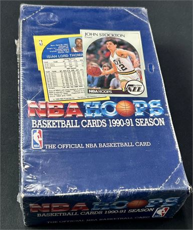 1990 NBA Hoops Basketball Sealed Wax Box