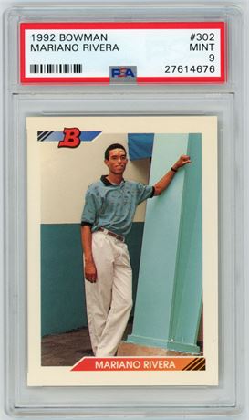 1992 Bowman #302 Mariano Rivera RC PSA 9 MINT