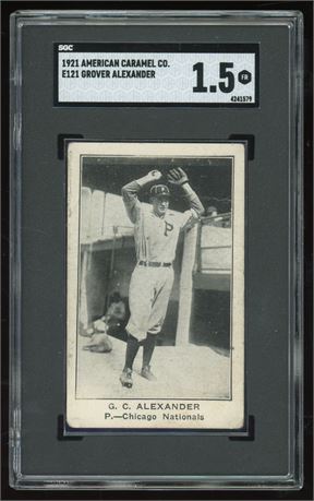 1921 E121 American Caramel Grover Alexander SGC 1.5 FAIR
