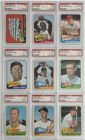 1965 Topps Baseball PSA Graded Lot (9) AVG Grade 5.89 READ