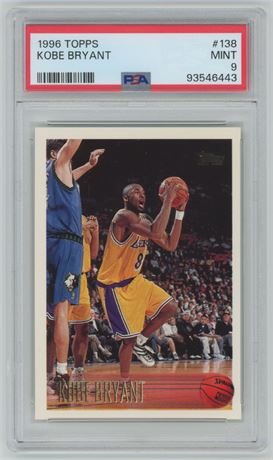 1996 Topps #138 Kobe Bryant RC PSA 9 MINT