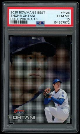 2025 Bowman's Best Shohei Ohtani Pixel Portraits PSA 10