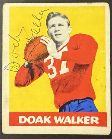 1948 Leaf Football Doak Walker RC Auto JSA LOA RARE