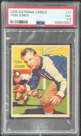 1935 National Chicle #17 Tom Jones PSA 3.5 VG+ Freshly Graded