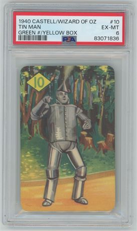 1940 Castell/Wizard of Oz #10 Tin Man Green#/Yellow Box PSA 6 EXMT