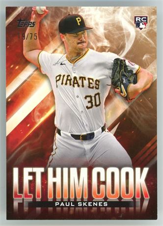 2024 Topps Paul Skenes RC Let Him Cook 19/75 Gold