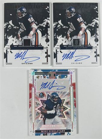 2025 Panini Impeccable Football Mike Singletary Numbered Autograph Lot (3)