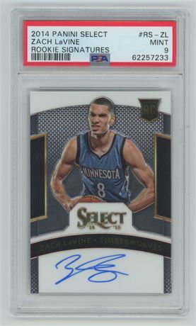 2014 Panini Select Rookie Signatures Zach LaVine RC Auto 22/275 PSA 9 MINT