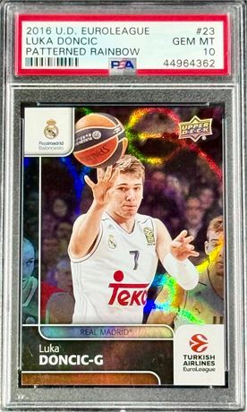 2016 U.D. Euroleague #23 Luka Doncic RC Patterned Rainbow PSA 10
