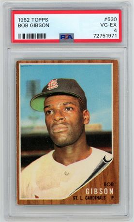 1962 Topps #530 Bob Gibson Hi # PSA 4 VGEX