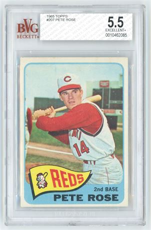 1965 Topps #207 Pete Rose BVG 5.5 EX+