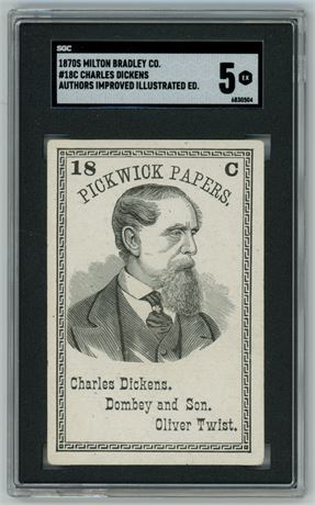 1870s Milton Bradley Company Charles Dickens SGC 5 EX Pop 1 Highest