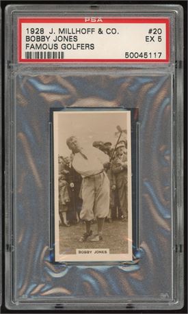 1928 J Millhoff & Co #20 Famous Golfers #20 Bobby Jones PSA 5 EX
