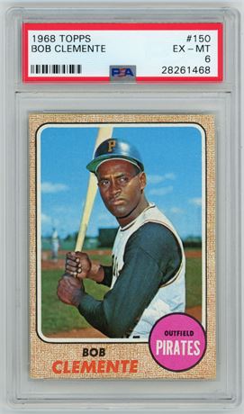 1968 Topps #150 Roberto Clemente PSA 6 EXMT