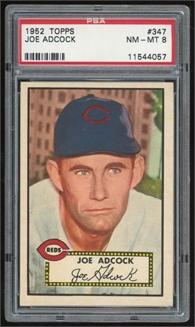 1952 Topps #347 High # Joe Adcock PSA 8 NMMT Only 7 Higher
