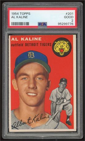 1954 Topps #201 Al Kaline RC PSA 2 GOOD Beauty! (READ)