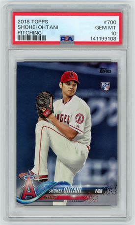 2018 Topps #700 Shohei Ohtani RC Pitching PSA 10 GEM MINT