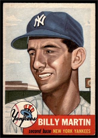 1953 #86 Topps Billy Martin VG-VGEX (Small wrinkle on front surface)