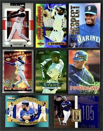 1994 - 2003 Topps/Fleer/Upper Deck Ken Griffey Jr Lot (8)
