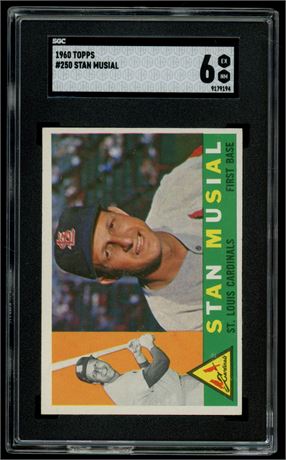 1960 Topps #250 Stan Musial SGC 6 EXMT
