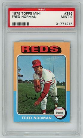 1975 Topps Mini #396 Fred Norman PSA 9 MINT Only 4 Higher