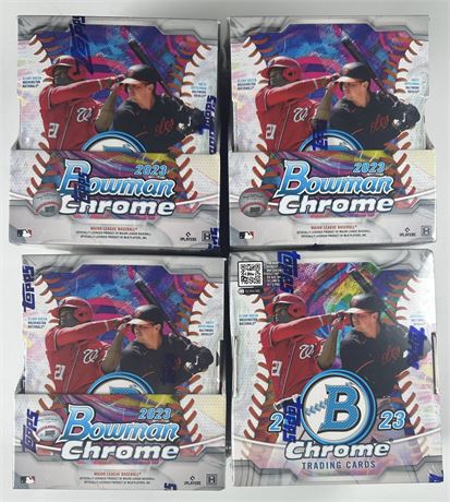 2023 Bowman Chrome Baseball Hobby Box Factory-Sealed Lot (4)