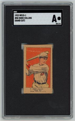 1923 W515-1 #58 Eddie Collins Hand Cut SGC Authentic