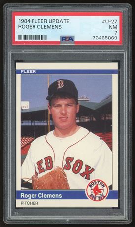 1984 Fleer Update Roger Clemens RC PSA 7 NM