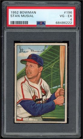 1952 Bowman #196 Stan Musial PSA 4