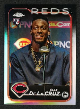 2024 Topps Chrome #44 Elly De La Cruz RC Variation Refractor