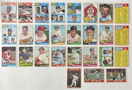 1965 Topps Baseball Lot (27) Loaded w/ Stars & HOFers EX Avg READ