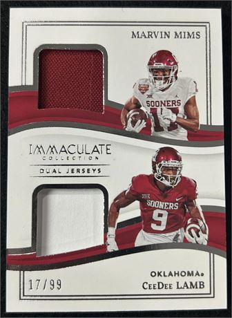2023 Immaculate Collection Collegiate Marvin Mills/CeeDee Lamb Dual Patch 17/99