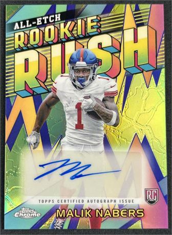 2024 Topps Chrome Malik Nabers All Etch Rookie Rush Autograph