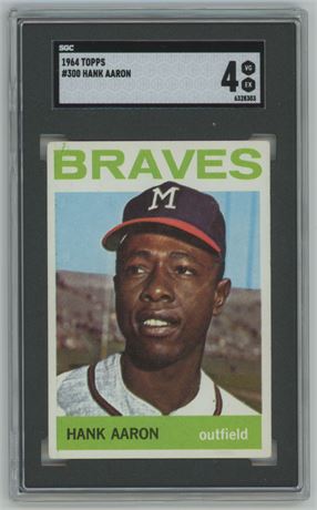 1964 Topps #300 Hank Aaron SGC 4 VGEX