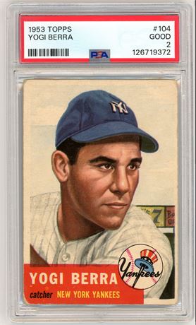 1953 Topps #104 Yogi Berra PSA 2 GOOD