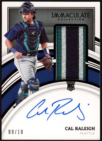2022 Panini Immaculate Collection #108 Cal Raleigh Rookie Patch Auto /10