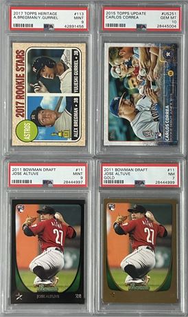 2011-2017 Astros Rookie Star Graded Lot (4) w/ Altuve